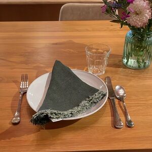 Dark denim napkins just in time for Thanksgiving!